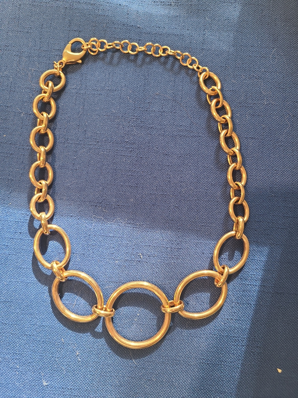 Bronzo ITALIA polished Round Link Graduated Necklace 18 Inches w/ 4 InchExtender